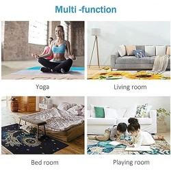Luxury Green Carpet with Gold Line Modern Turquoise Large Carpet Area Rug for Bedroom Washable Machine Living Room Rug-40"x59"