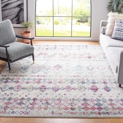 Madison Collection 12' x 15' GreyPurple MAD798J Moroccan Boho Distressed Non-Shedding Living Room Dining Bedroom Area Rug