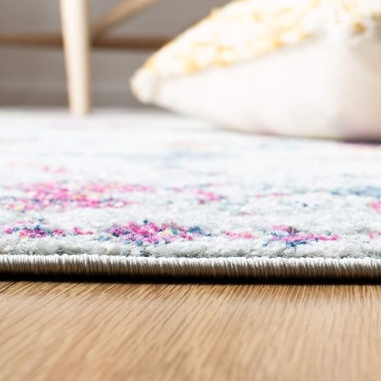 Madison Collection 12' x 15' GreyPurple MAD798J Moroccan Boho Distressed Non-Shedding Living Room Dining Bedroom Area Rug