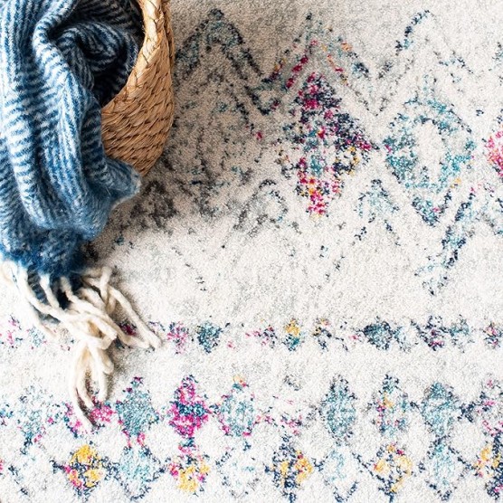 Madison Collection 12' x 15' GreyPurple MAD798J Moroccan Boho Distressed Non-Shedding Living Room Dining Bedroom Area Rug