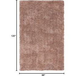 Area Rug 8x10 - New Orleans Shag Collection - Large - Dark Beige, Handmade, Ultra Plush Thick Pile, Ideal for Living Room, Bedroom, Dining Space (SG532T)