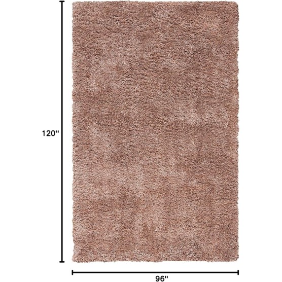 Area Rug 8x10 - New Orleans Shag Collection - Large - Dark Beige, Handmade, Ultra Plush Thick Pile, Ideal for Living Room, Bedroom, Dining Space (SG532T)