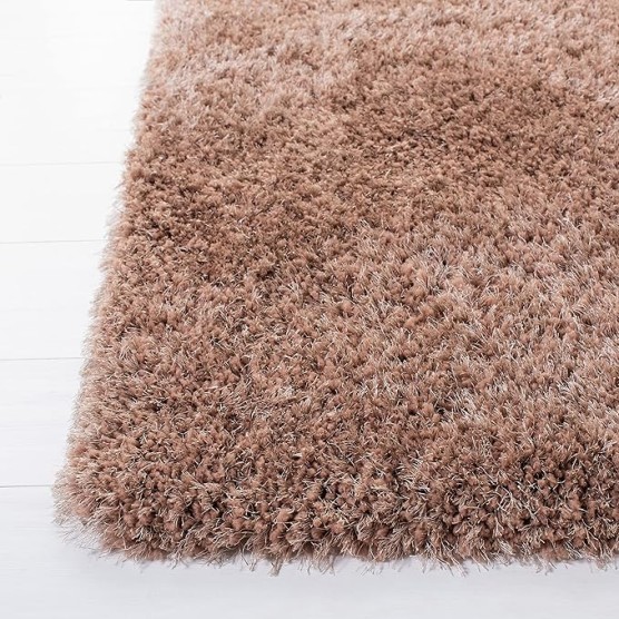 Area Rug 8x10 - New Orleans Shag Collection - Large - Dark Beige, Handmade, Ultra Plush Thick Pile, Ideal for Living Room, Bedroom, Dining Space (SG532T)