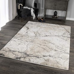 Orian Ava Shag Area Rug-9' x 13', Ivory, Super Soft, Neutral Colors, Marble Pattern, Room Decor, Home Decor