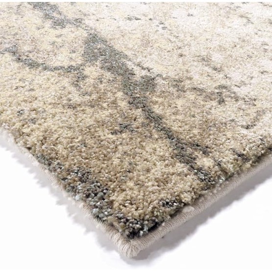 Orian Ava Shag Area Rug-9' x 13', Ivory, Super Soft, Neutral Colors, Marble Pattern, Room Decor, Home Decor