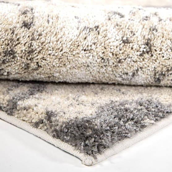 Orian Ava Shag Area Rug-9' x 13', Ivory, Super Soft, Neutral Colors, Marble Pattern, Room Decor, Home Decor