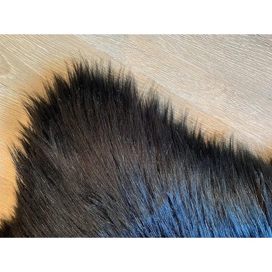 Faux Sheepskin Super Soft Hypoallergenic Silky Shag Bear Rug for Living Room, Kids Room, Sofa (5'x7', Black)