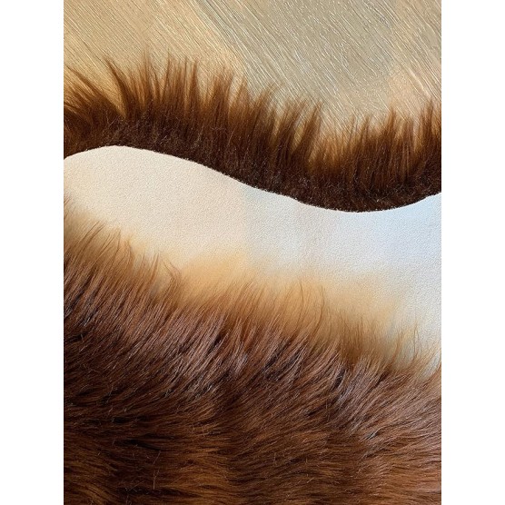 Faux Sheepskin Super Soft Hypoallergenic Silky Shag Bear Rug for Living Room, Kids Room, Sofa (5'x7', Brown)