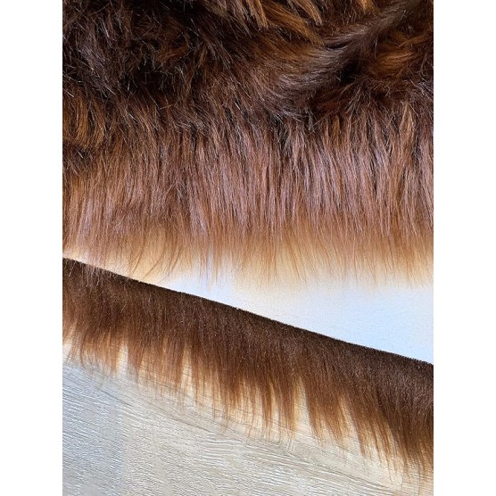 Faux Sheepskin Super Soft Hypoallergenic Silky Shag Bear Rug for Living Room, Kids Room, Sofa (5'x7', Brown)
