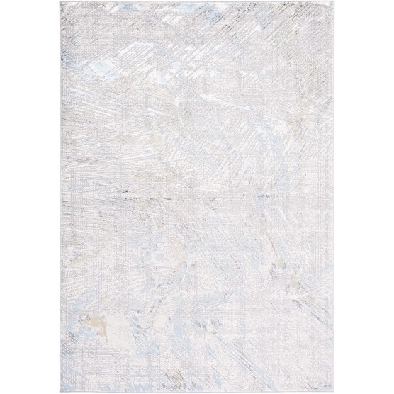 Bel Air Collection Area Rug - 9' x 12', Grey & Blue, Chic Abstract Design, Non-Shedding & Easy Care, Ideal for High Traffic Areas in Living Room, Bedroom (BLA224F)