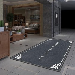 Door Mat Commercial Grade Entrance Floor Mats Custom Logo Here 4' Length x 3' Width 11mm Thick for Office Indoor Outdoor Rug
