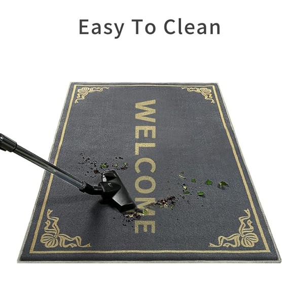 Door Mat Commercial Grade Entrance Floor Mats Custom Logo Here 4' Length x 3' Width 11mm Thick for Office Indoor Outdoor Rug