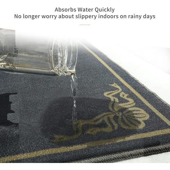 Door Mat Commercial Grade Entrance Floor Mats Custom Logo Here 4' Length x 3' Width 11mm Thick for Office Indoor Outdoor Rug