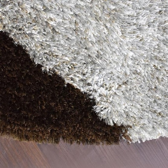 Hand Tufted SHAG Polyester ECO-Friendly Area Rugs - 10'x10', Round, Multicolor, Contemporary Modern Design, High Pile Thick Handmade Anti Skid Rugs for Living Room K00014