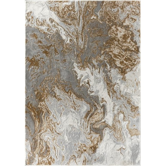 Marble Swirl Abstract Area Rug, Gray 9x12