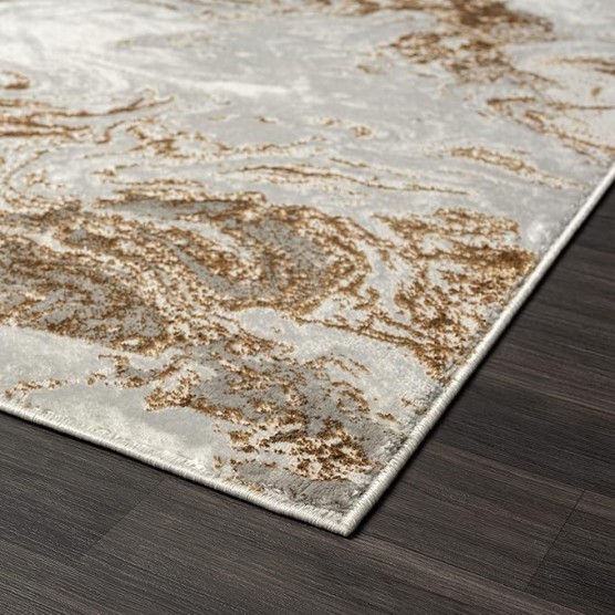 Marble Swirl Abstract Area Rug, Gray 9x12