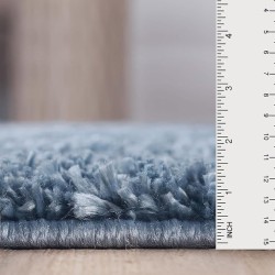 Indoor Large Shag Area Rug with Cotton Backing, Ultra Plush and Soft, Fuzzy Rugs for Living Room, Bedroom, Office, Playroom, Kids, Home Floor Decor, Berlin Collection, 8' X 10', Blue