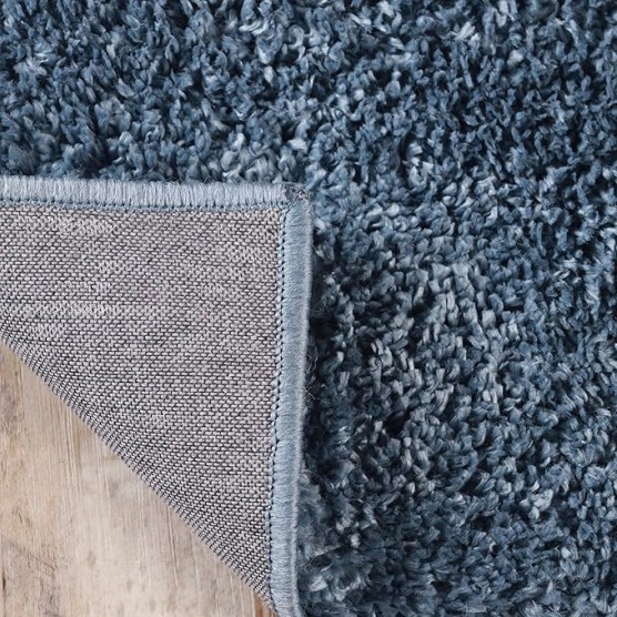 Indoor Large Shag Area Rug with Cotton Backing, Ultra Plush and Soft, Fuzzy Rugs for Living Room, Bedroom, Office, Playroom, Kids, Home Floor Decor, Berlin Collection, 8' X 10', Blue