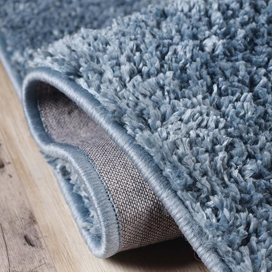 Indoor Large Shag Area Rug with Cotton Backing, Ultra Plush and Soft, Fuzzy Rugs for Living Room, Bedroom, Office, Playroom, Kids, Home Floor Decor, Berlin Collection, 8' X 10', Blue