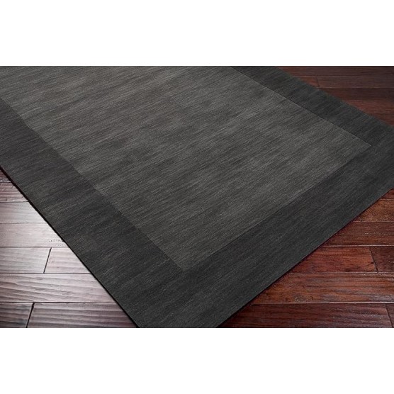 Mark&Day Wool Rugs, 6x6 Reims Modern Charcoal Square Area Rug, Grey Carpet for Living Room, Bedroom or Kitchen (6' Square)