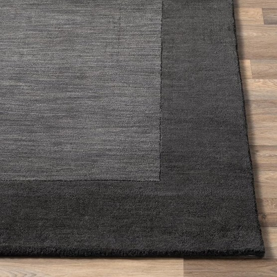 Mark&Day Wool Rugs, 6x6 Reims Modern Charcoal Square Area Rug, Grey Carpet for Living Room, Bedroom or Kitchen (6' Square)