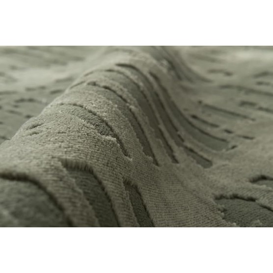 Shell 6'7"x9' Washable Area Rug for Living Room Bedroom - 100% Recycled Oeko-TEX Certified, Medium Pile, Green