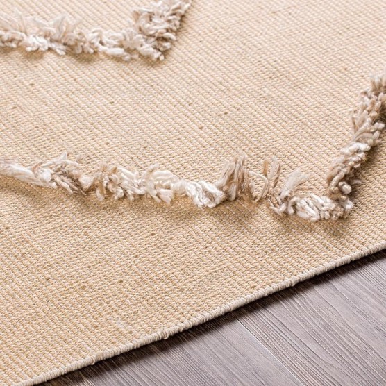 Mark&Day Area Rugs, 8x10 Overheek Global Yellow Area Rug, Beige White Brown Carpet for Living Room, Bedroom or Kitchen (8' x 10')