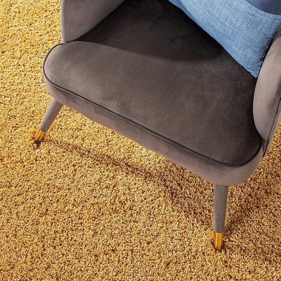 Hudson Shag Collection Area Rug - 9' x 12', Gold, Modern Solid Design, Non-Shedding & Easy Care, 2-inch Thick Ideal for High Traffic Areas in Living Room, Bedroom (SGH220D)