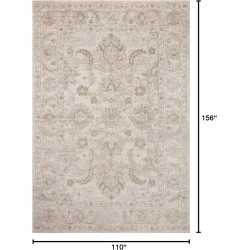 II Odette Ivory/Beige 9'-2" x 13' Area Rug