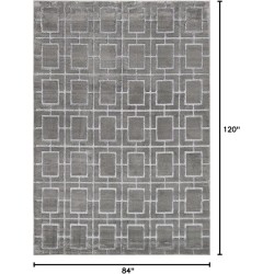 Marilyn Monroe™ Glam Trellis Collection Rug – 7' x 10' Gray Silver Medium Rug Perfect for Bedrooms, Dining Rooms, Living Rooms