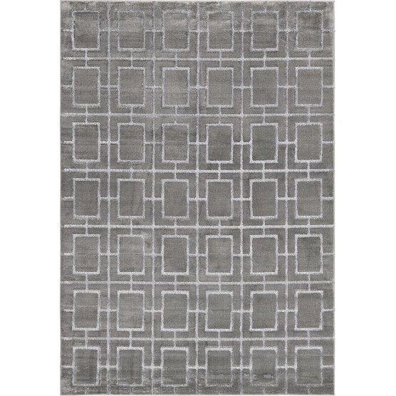 Marilyn Monroe™ Glam Trellis Collection Rug – 7' x 10' Gray Silver Medium Rug Perfect for Bedrooms, Dining Rooms, Living Rooms