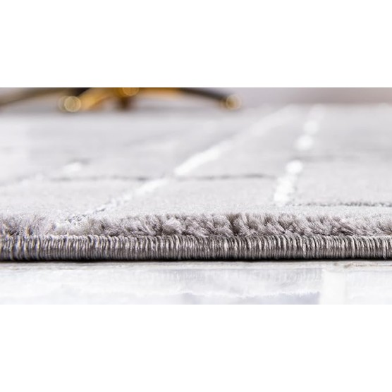 Marilyn Monroe™ Glam Trellis Collection Rug – 7' x 10' Gray Silver Medium Rug Perfect for Bedrooms, Dining Rooms, Living Rooms