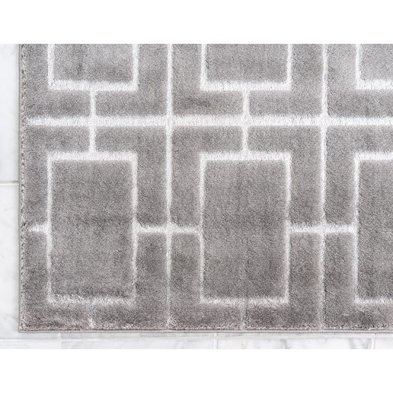 Marilyn Monroe™ Glam Trellis Collection Rug – 7' x 10' Gray Silver Medium Rug Perfect for Bedrooms, Dining Rooms, Living Rooms
