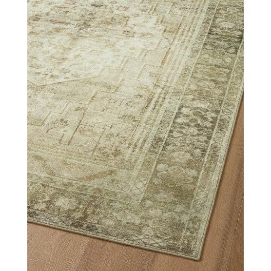 Magnolia Home by Joanna Gaines Banks Collection BAN-06 Natural/Granite 8'-6" x 11'-6", .13" Pile Height, Machine Washable, Area Rug