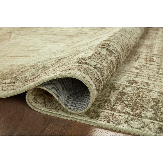 Magnolia Home by Joanna Gaines Banks Collection BAN-06 Natural/Granite 8'-6" x 11'-6", .13" Pile Height, Machine Washable, Area Rug