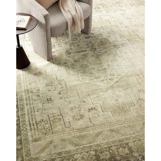 Magnolia Home by Joanna Gaines Banks Collection BAN-06 Natural/Granite 8'-6" x 11'-6", .13" Pile Height, Machine Washable, Area Rug