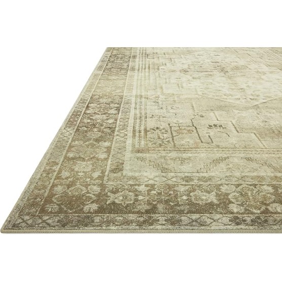 Magnolia Home by Joanna Gaines Banks Collection BAN-06 Natural/Granite 8'-6" x 11'-6", .13" Pile Height, Machine Washable, Area Rug