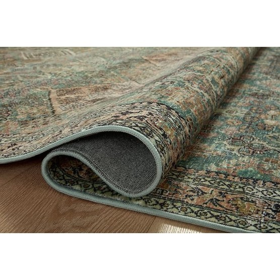 Magnolia Home by Joanna Gaines Sinclair Collection SIN-03 Turquoise/Multi 8'-6" x 11'-6", .25" Pile Height, Machine Washable, Area Rug