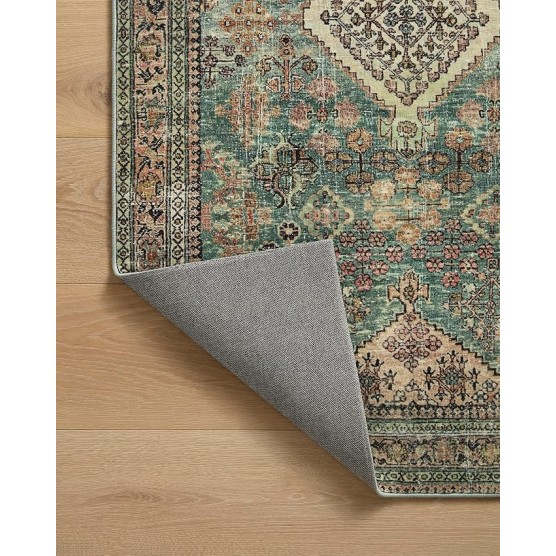 Magnolia Home by Joanna Gaines Sinclair Collection SIN-03 Turquoise/Multi 8'-6" x 11'-6", .25" Pile Height, Machine Washable, Area Rug