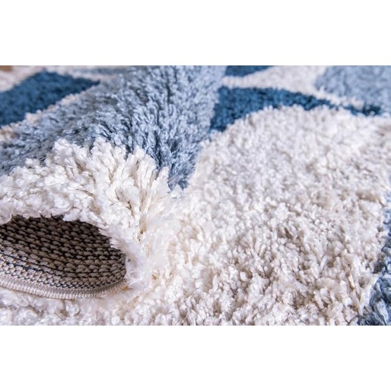 Athena Shag Collection Rug – 8' x 10' Blue Shag Rug Perfect for Living Rooms, Large Dining Rooms, Open Floorplans