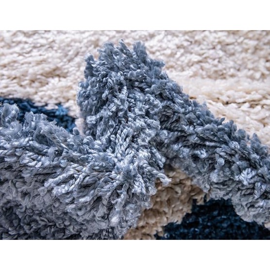 Athena Shag Collection Rug – 8' x 10' Blue Shag Rug Perfect for Living Rooms, Large Dining Rooms, Open Floorplans