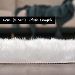 10x12 Area Rugs for Living Room White Faux Fur Rug Sheepskin Rug Large Rug Fuzzy Rug Shag Rug Fluffy Rug for Bedroom Sofa Office Rectangle Rug