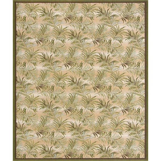 Outdoor Botanical Collection Area Rug - Keukenhof (10' x 12' Rectangle, Green/ Beige)