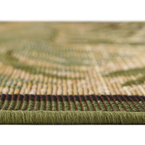 Outdoor Botanical Collection Area Rug - Keukenhof (10' x 12' Rectangle, Green/ Beige)