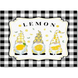 Large Rectangle Area Rug Summer Lemon Gonome Soft Shag Rugs Non-Slip Entryway Hallway Carpet Non-Shedding Playing Mat for Kids Nursery Room Washable Oblong Rug 5'x8' for Living Room