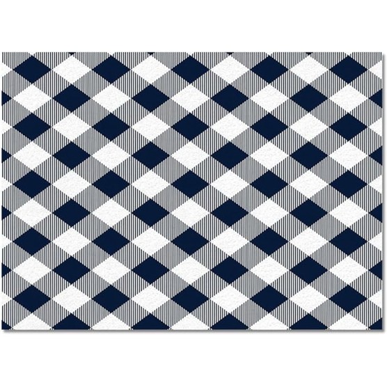 Large Rectangle Area Rug Pastoral Style Navy Blue Lattice Soft Shag Rugs Non-Slip Entryway Hallway Carpet Non-Shedding Playing Mat for Kids Nursery Room Washable Oblong Rug 5'x8' for Living Room