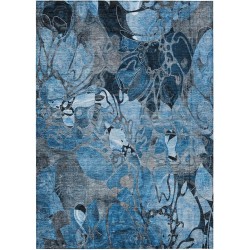 Chantille ACN558 Blue 10' x 14 Indoor Outdoor Area Rug, Stain Resistant, Machine Washable, Non Shedding, Bedroom, Living Room, Dining Room, Kitchen Rug