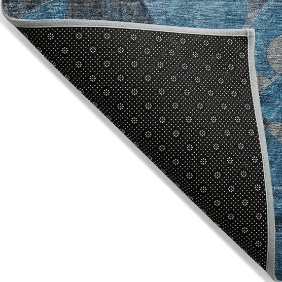 Chantille ACN558 Blue 10' x 14 Indoor Outdoor Area Rug, Stain Resistant, Machine Washable, Non Shedding, Bedroom, Living Room, Dining Room, Kitchen Rug