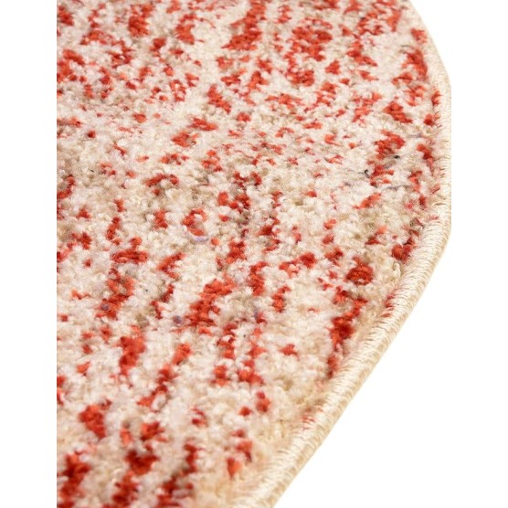 Del Mar Collection Area Rug - Jennifer (7' 10" Round, Red/Beige)