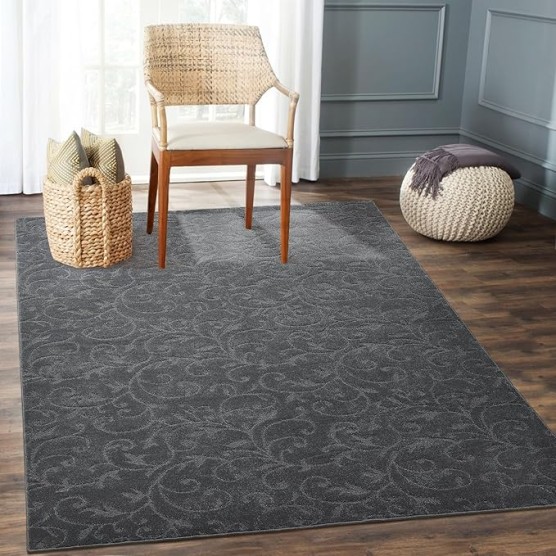 10x13 Area Rug Boho Tribal Area Rug Non-Shedding Fluffy Rug Large Area Rug Contemporary Shag Rug Moroccan Area Rug Throw Carpet for Living Room Bedroom Nursery, Grey
